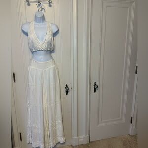 FREE PEOPLE White Pant Set - SMALL